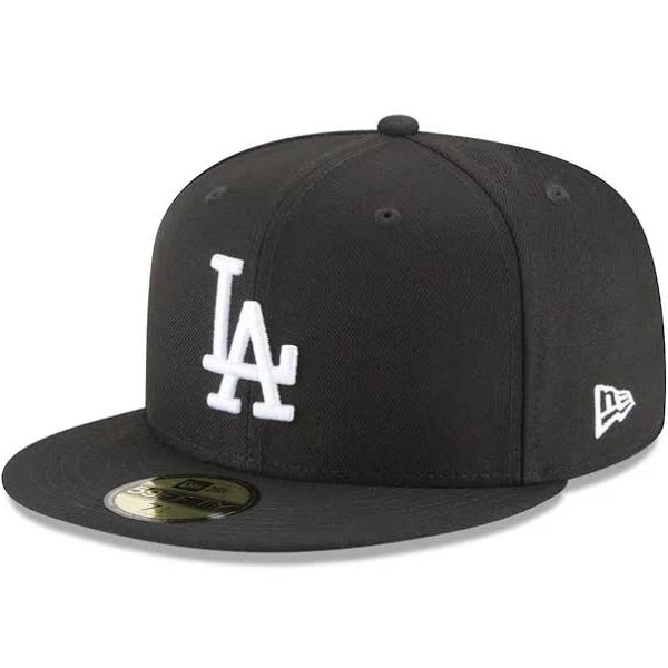 Mens New Era Black Los Angeles Dodgers Basic 59Fifty Fitted Hat