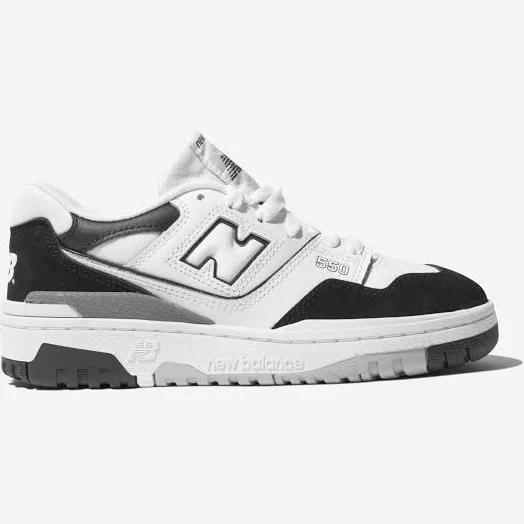 New Balance Kids White & Black 550 Sneakers