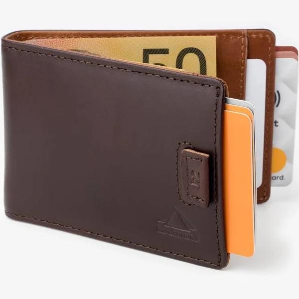 Karakoram2 Slim Line Mens Wallet | RFID Bi-Fold Money Clip Wallets for Men Coffee Brown 2 Tone