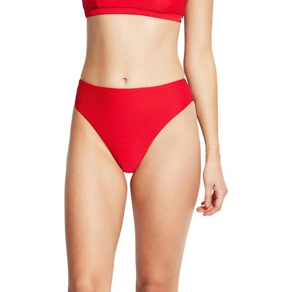 Seafolly Essentials High Rise Pant , Chilli, Size 8