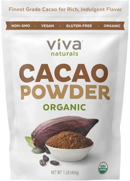 Viva Naturals, Organic Cacao Powder , 1 LB (454 g)