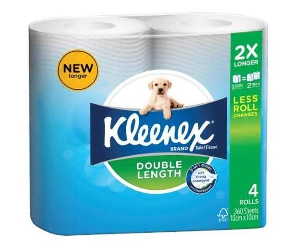 Kleenex Double Length Toilet Tissue 4 Pack