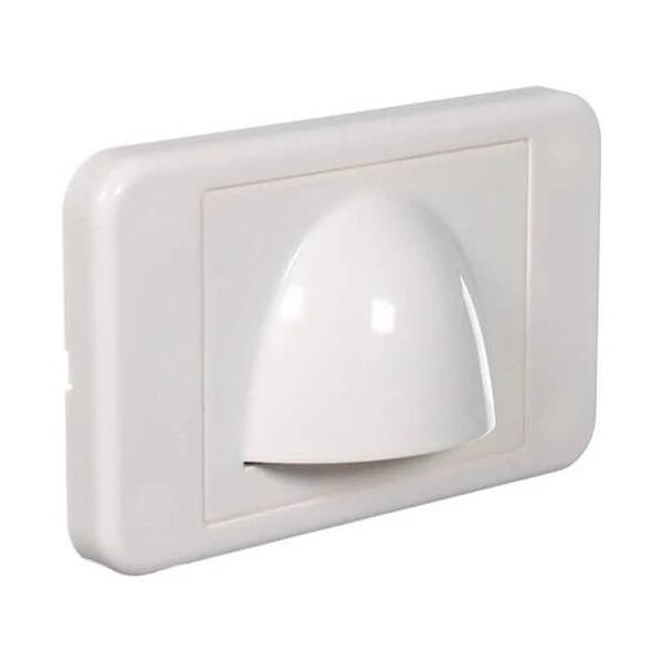 4C 016.000.1005 | Bullnose Low Profile Wall Plate | White | 05Dwpms