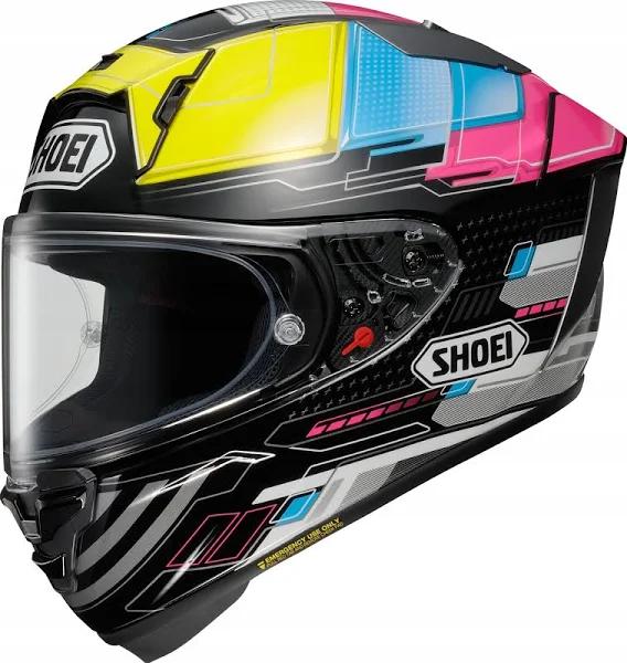 Shoei X-SPR Pro Proxy Tc-11 Helmet Pink Blue Yellow