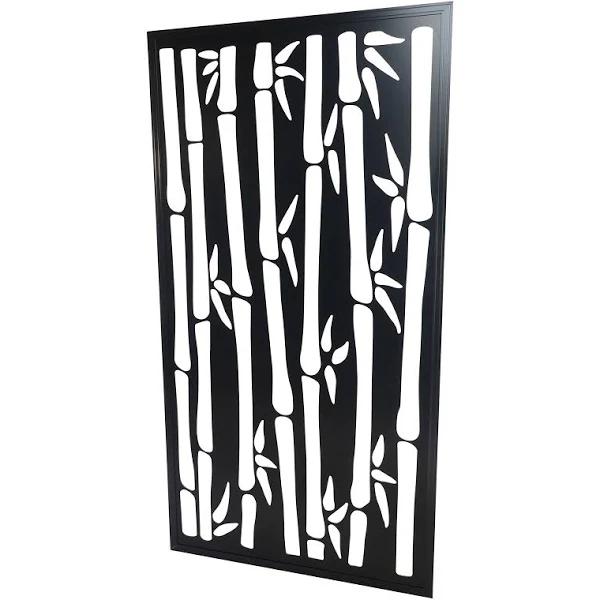 ProtectorAl Protector Aluminium 900 x 1800 x 3mm Solid Aluminium Bamboo Decorative Panel Unframed - Satin Black