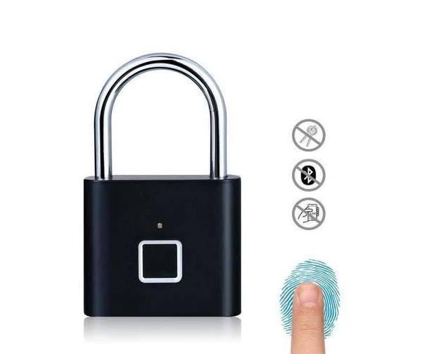 Electronic Door Locks Handles Rechargeable Fingerprint Smart Padlock