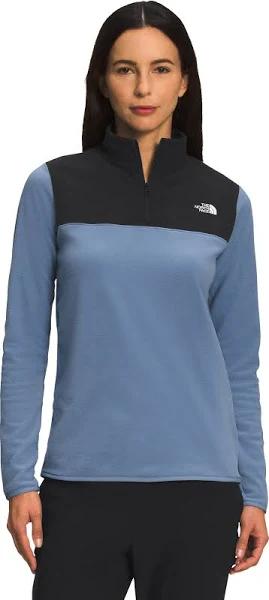 The North Face Womens TKA Glacier Fleece Quarter Zip Folk Blue/TNF Black