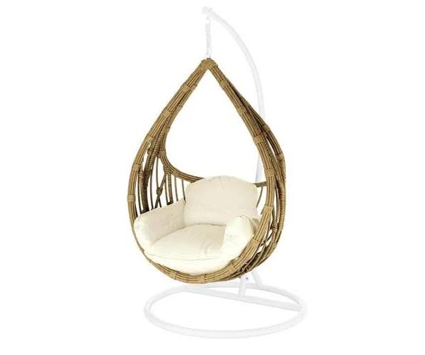 Hookipa Outdoor Rattan Egg Chair w/ Cushion - Cream White