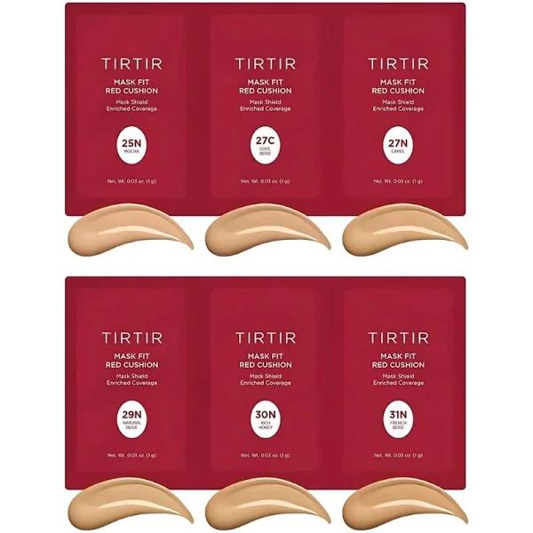 TIRTIR: Mask Fit Red Cushion 6 Shade Trial Kit - Deep (35N-55N)