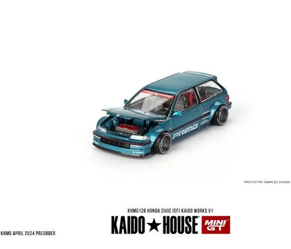 Mini GT 1/64 Honda Civic (EF) Kaido Works V1 Diecast Model Car