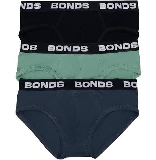 Bonds Total Package Brief 3 Pack in Black/Harpoon Multi L