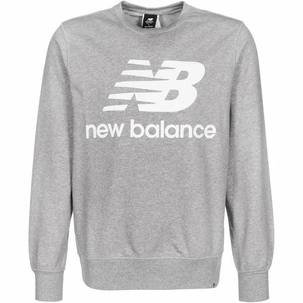 New Balance Essentials Stacked Logo Crew Sweat Grey S