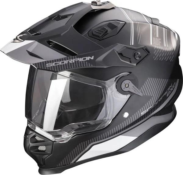 Scorpion ADF-9000 Air Desert Helmet Black Silver