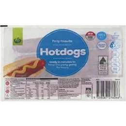 Woolworths Hotdogs 500g