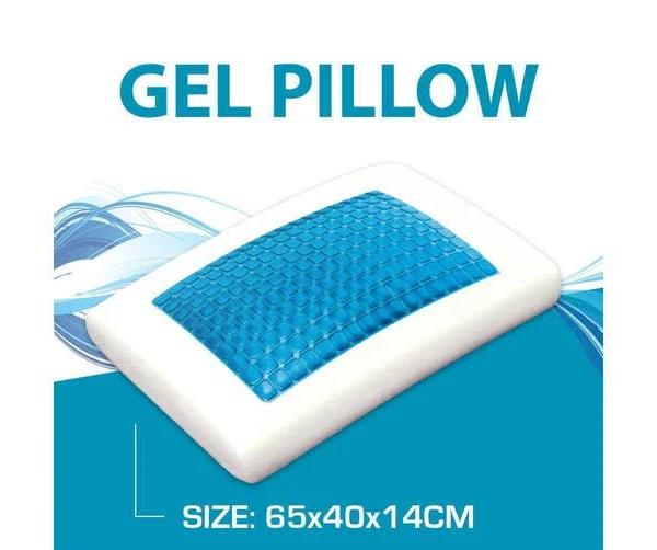 Flat Memory Foam Pillow With Cooling Gel Top With Cover