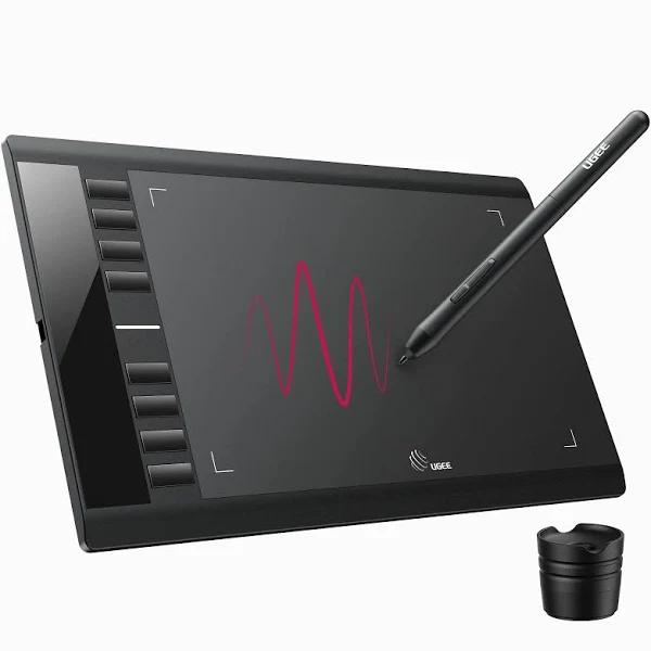 UGEE M708 V3 Graphics Drawing Tablet,10X6 Inches Drawing Digital Tablet With 8 Hot Keys 8192 Levels Pen | Compatible With Chromebook, Linux, Windows