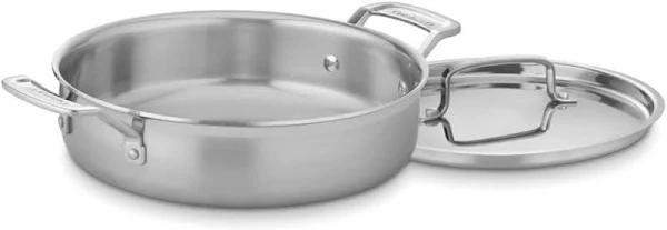 Cuisinart 3-Qt. Stainless Steel Covered Casserole Pan One-Size