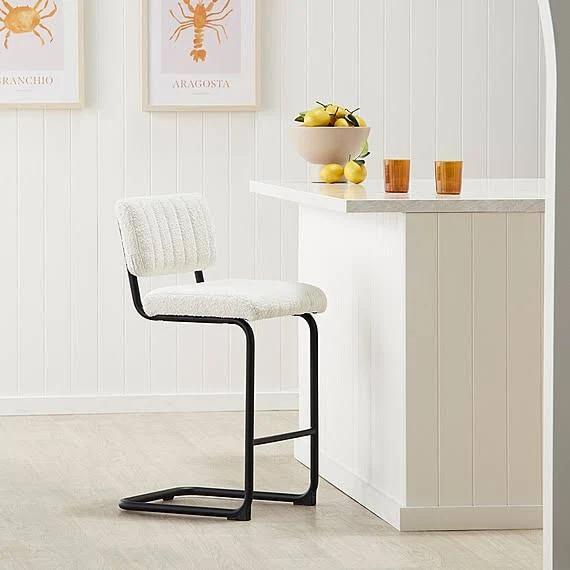 BERNAY Bar Stool White and Black by Freedom