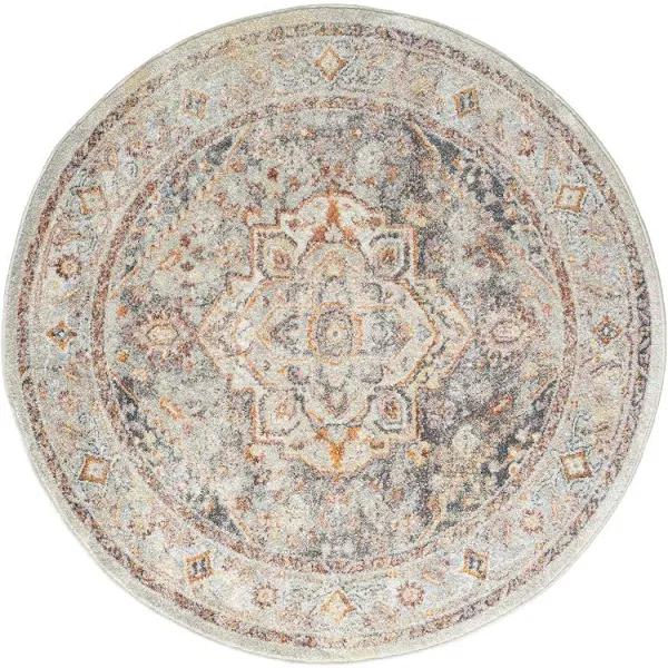 Amora Round Shape Grey Rug - 160 x 160cm