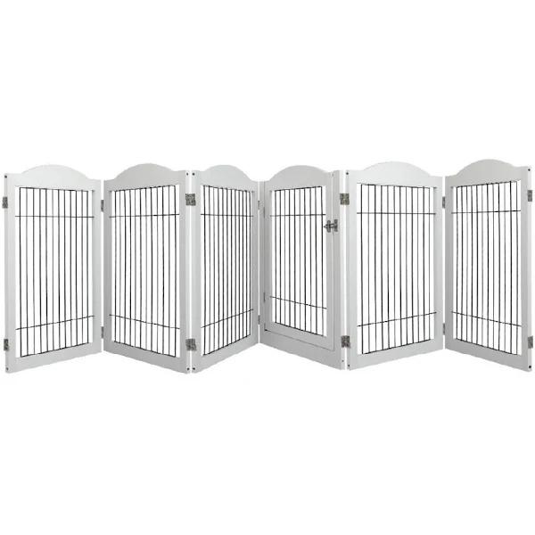 PaWz 6 Panels Pet Dog Playpen Puppy Exercise Cage Enclosure Fence Indoor White