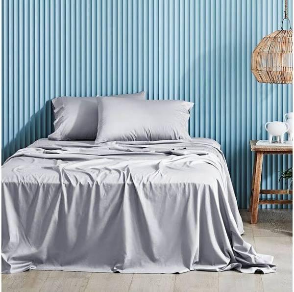 Canningvale Lustro Bamboo Queen Sheet Set - Perla Silver