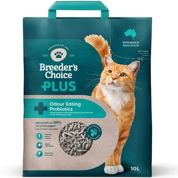 Breeders Choice Plus Probiotic Cat Litter | PeekAPaw 24L