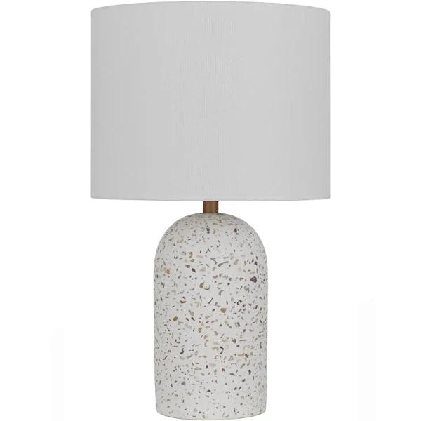 Telbix Fevik Table Lamp Medium - White Terrazzo / Ivory