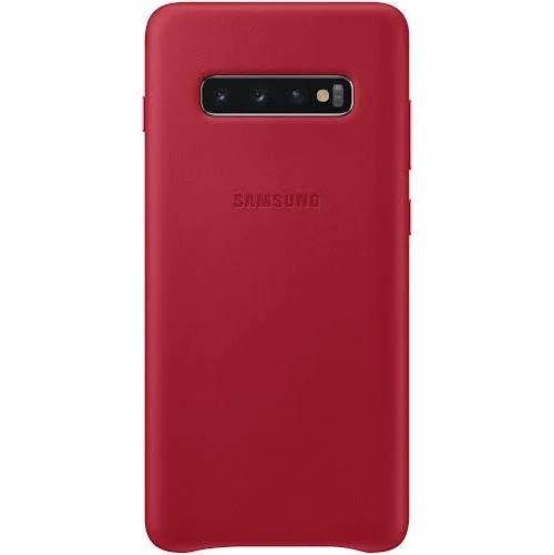 Samsung Galaxy S10+ Leather Cover - Red