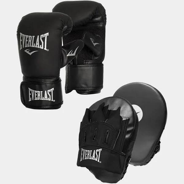 Everlast Tempo Bag Glove & Mitt Combo Black/Black L-XL