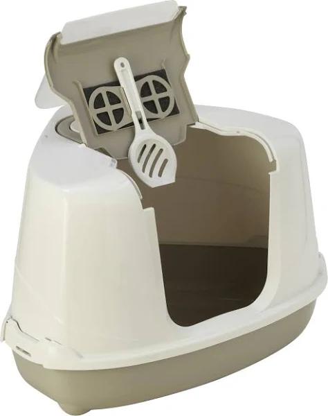 Moderna Hooded Corner Flip Cat Litter Box