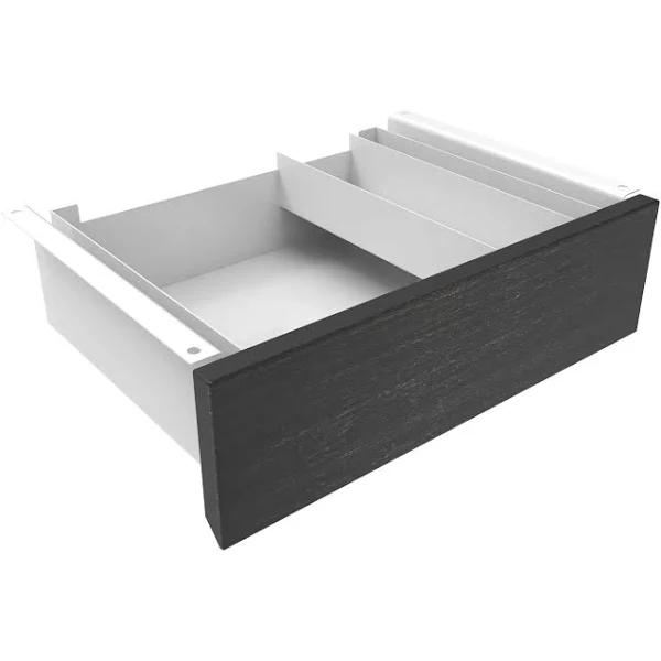 Desky Minimal Under Desk Drawer Dark Bamboo / White