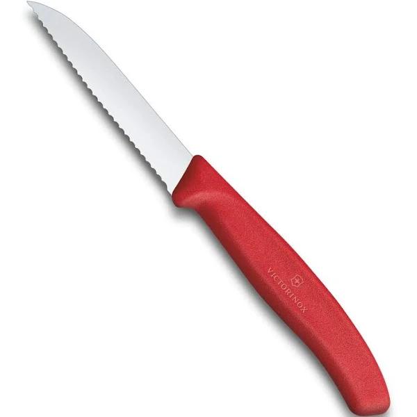 Victorinox Paring Knife Straight Blade Wavy Edge Classic 8cm | Red