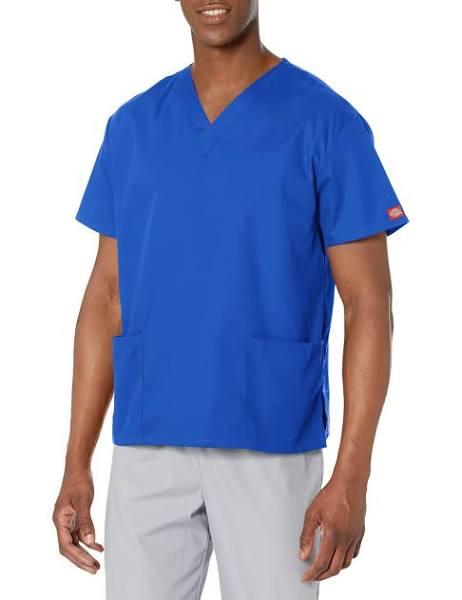 Dickies EDS Signature Scrubs Classic Fit V-Neck Top - XXS - Royal