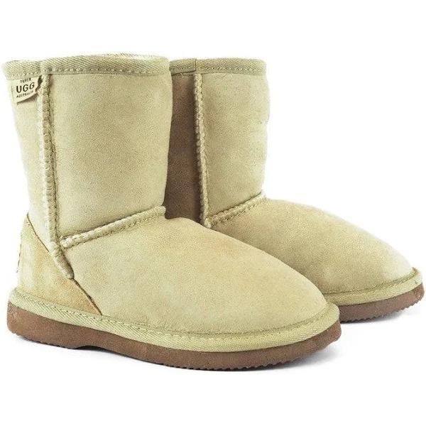 Bulga - Kids UGG Boots - 100% Australian Sheepkin Boot For Children, Sand / 13