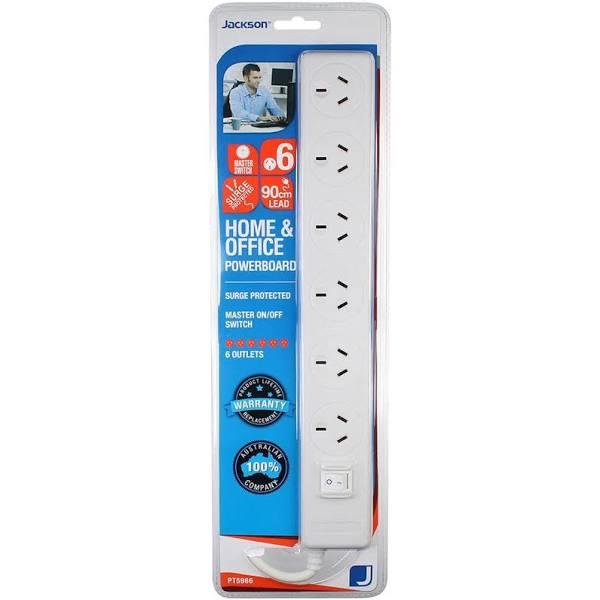 Jackson 6 Outlet Surge Powerboard - 90cm