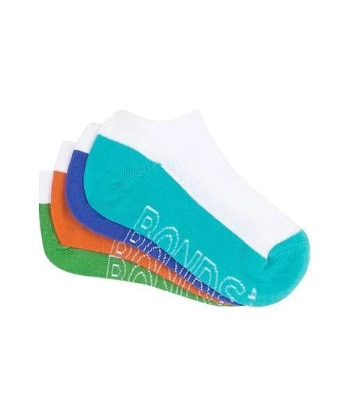 Bonds Low Cut 4 Pack Socks | White | Size 9-12