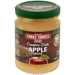 Three Threes Country Style Apple Sauce 250g