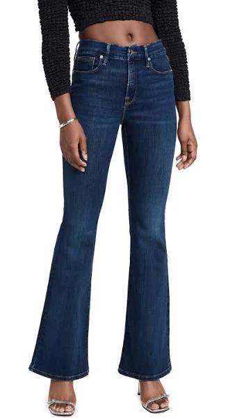 Good American Good Legs Flare Jeans | Blue | Size 24 | Shopbop