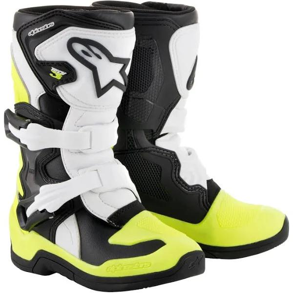 Alpinestars Kids Tech 3S Boots - Black/White/Yellow - S 1