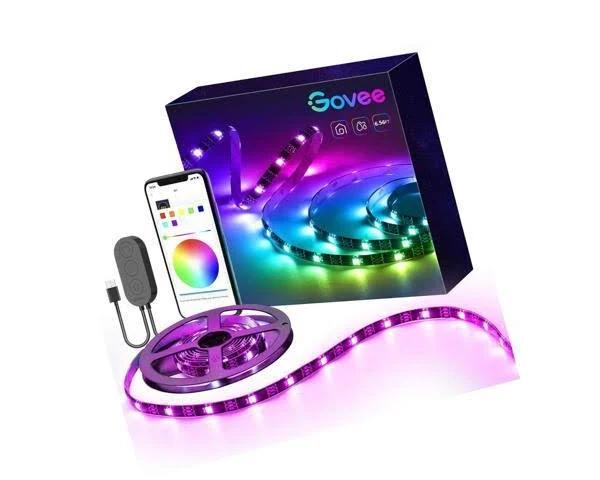 Dreamcolor LED Strip Lights With App, Govee 6.56ft/2m USB Light Strip Built-in Digital Ic, 5050 RGB Strip Lights, Color Changing With Music, Computer