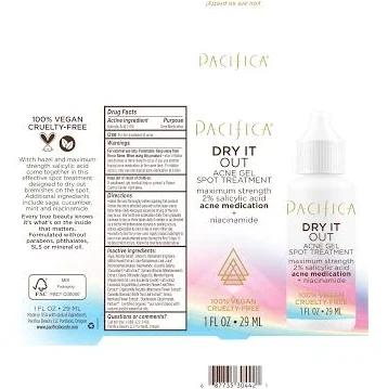 Pacifica Dry It Out Acne Gel Spot Treatment Unisex 1 oz