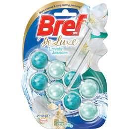 Bref Deluxe Toilet Cleaner Block Royal Jasmine 2 Pack