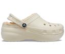 Crocs Women's Classic Platform Lined Clog; Bone, W10