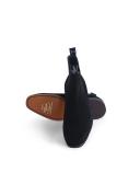 R.M. Williams Black Suede Craftsman Chelsea Boots