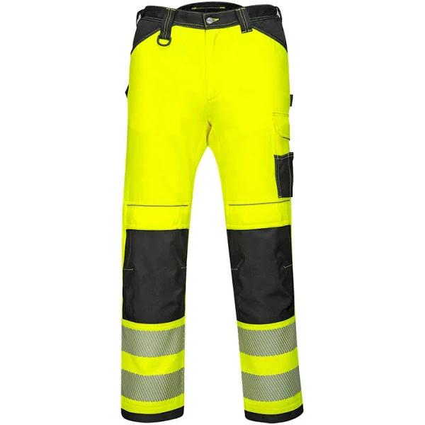 Portwest PW340 PW3 Hi Vis Work Trousers Yellow/Black