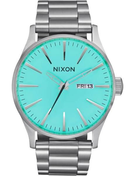 42mm Stainless Steel Watch | Sentry SS | Silver / Turquoise by Nixon