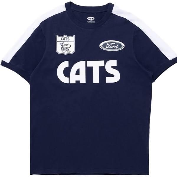 Geelong Cats Mens Throwback Logo T-Shirt Size:M