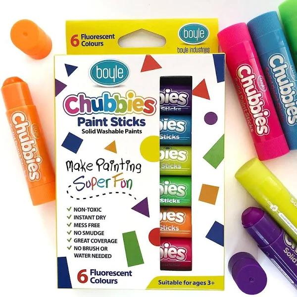 Boyle Fluorescent Colours Chubbies Paint Sticks