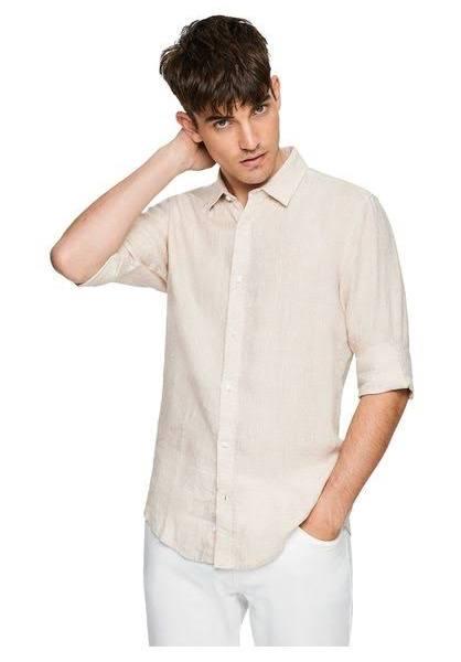 yd. West Hampton Pure Linen Shirt Natural M