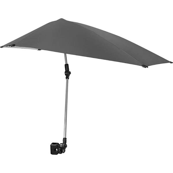 Sport-Brella Versa-Brella SPF 50+ Adjustable Umbrella with Universal Clamp Regular Black,White